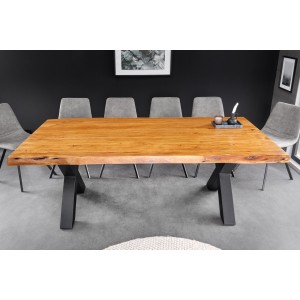 Table ARKAYA pieds en X 200cm décor 3D