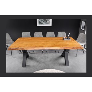 Table ARKAYA pieds en X 200cm décor 3D