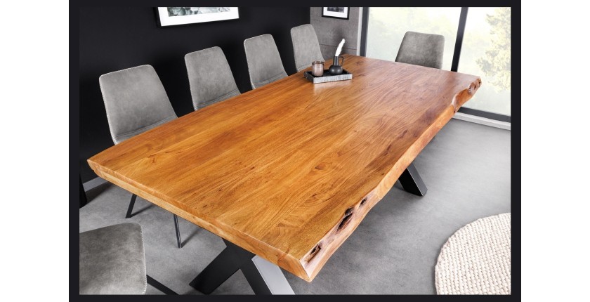 Table ARKAYA pieds en X 200cm vu sous un autre angle