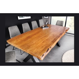 Table ARKAYA pieds en X 200cm vu sous un autre angle