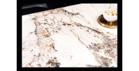 Zoom sur la texture du plateau de la table HEXA 180cm céramique aspect pierre