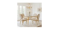 Table VELENA pieds dorés décor 3D