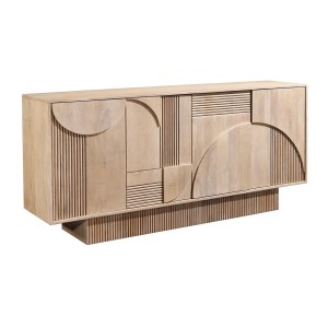 Buffet ORINO 170 cm – Bois massif de manguier blanchi – Style Art Déco