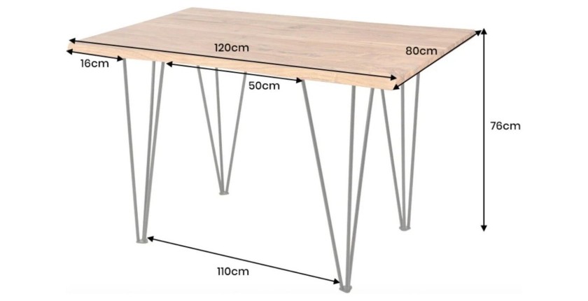 Table ARKAYA dimensions
