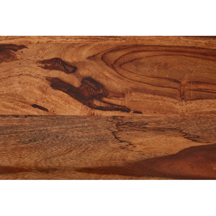 Buffet ORKAN 150 cm – Legno massiccio di Sesham e metallo nero – 3 porte design industriale
