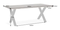 Table NALKO 160cm dimensions