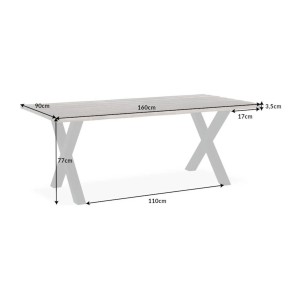 Table NALKO 160cm dimensions