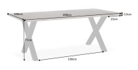 Table NALKO 200cm dimensions