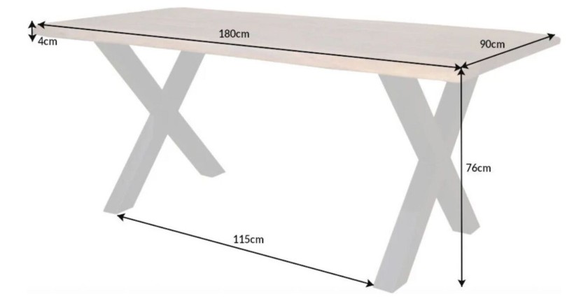 Table ORKAN 180cm dimensions