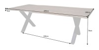 Table ORKAN 220cm dimensions