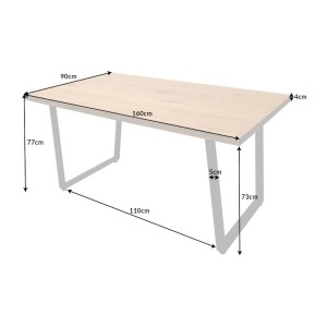 Table MERAX 160cm dimensions