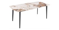 Table HEXA 180cm céramique aspect pierre