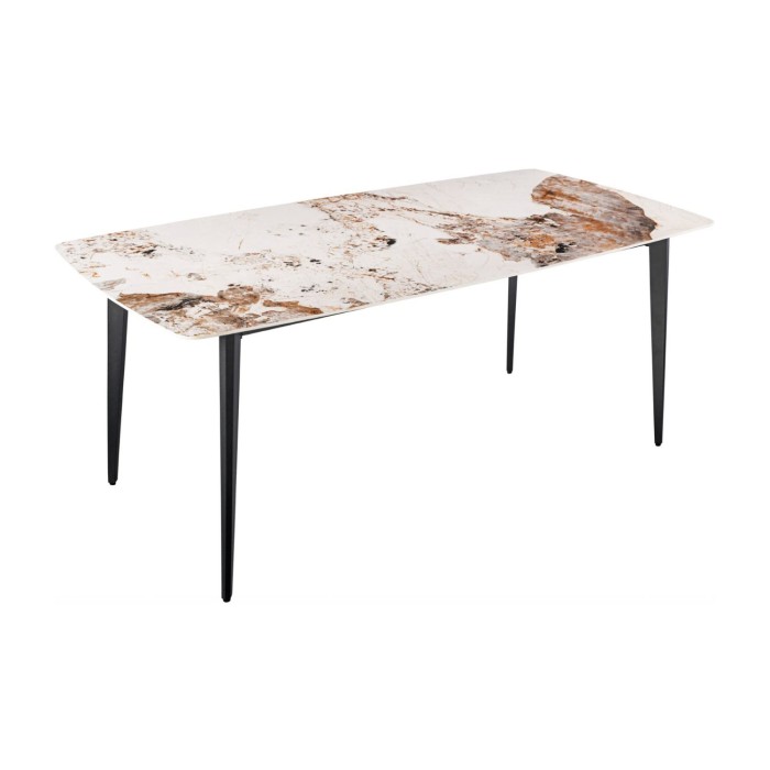 Table HEXA 180cm céramique aspect pierre