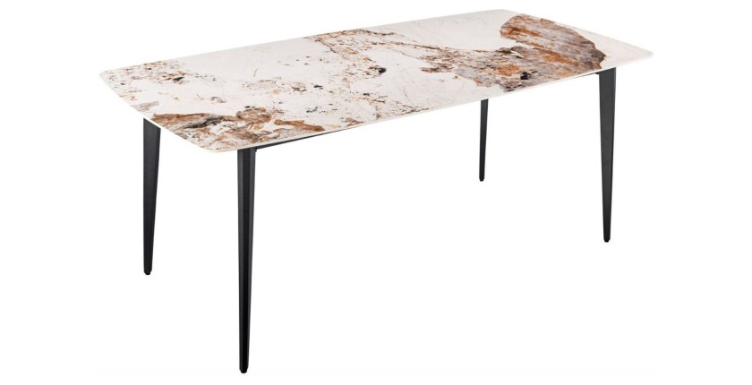 Table HEXA céramique aspect pierre 160cm