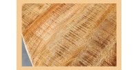 Zoom sur la texture du plateau de la table LODEN ronde bois clair 145cm
