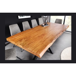 Table ARKAYA bois clair 200cm vu de haut