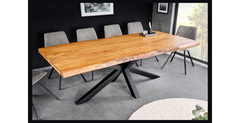 Table ARKAYA bois clair 200cm vu de côté