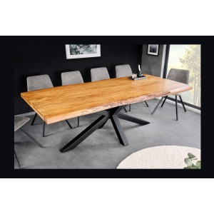 Table ARKAYA bois clair 200cm vu de côté