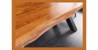 Zoom sur la tranche de la table ARKAYA 300cm plateau 55mm