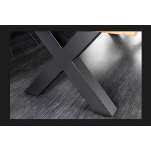 Zoom sur les pieds en X de la table ARKAYA 300cm plateau 55mm