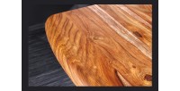 Zoom sur le plateau de la table ARKAYA en Sheesham 200cm plateau 35mm
