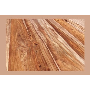 Zoom sur la texture de la table ARKAYA en bois de Sheesham 200cm plateau 35mm
