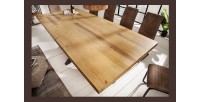 Table SOLARA en pin recyclé 200cm vu de haut