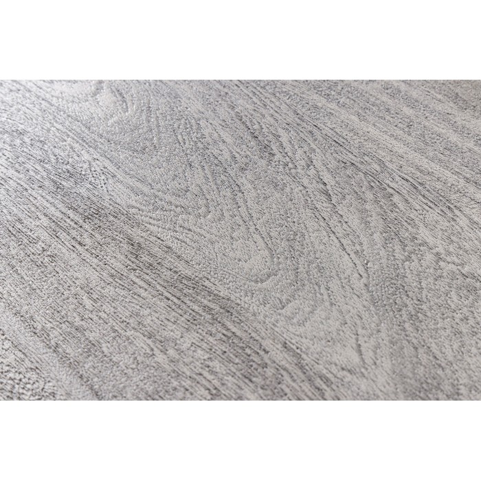 Table TALOA – Bois massif gris et métal noir – 140 cm – Style contemporain