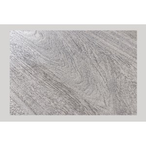 Table TALOA – Bois massif gris et métal noir – 140 cm – Style contemporain