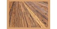 Table RAFTA – Bois de teck et verre trempé – Pied chromé – 140 cm – Ronde – Style contemporain
