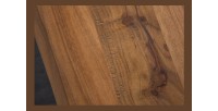 Table de salle à manger ARKAYA – Bois massif d’acacia verni et métal noir – 160 cm – Style industriel