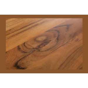 Table de salle à manger ARKAYA 180 cm – Plateau en bois d’acacia sauvage verni et pieds en métal noir en U – Style industriel