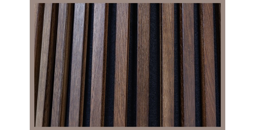 Table de salle à manger KANOVA 120 cm – Plateau rond en chêne foncé et pied central design – Style contemporain