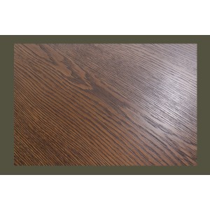 Table de salle à manger KANOVA 120 cm – Plateau rond en chêne foncé et pied central design – Style contemporain