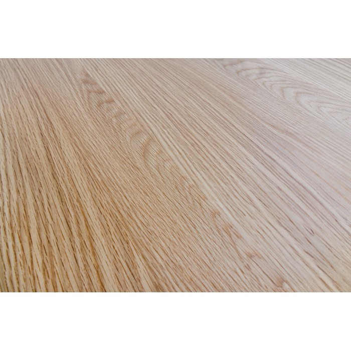 Zoom sur la texture de la table ronde KANOVA en bois clair 140cm
