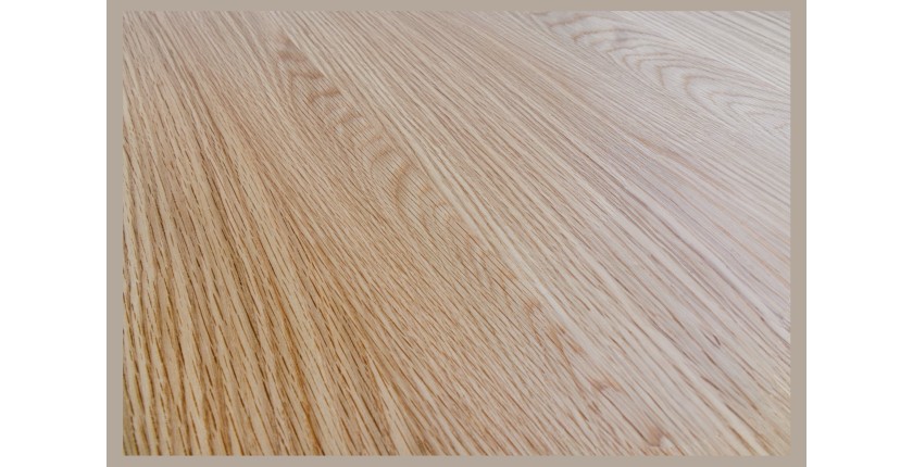 Table de salle à manger KANOVA 120 cm – Plateau rond en chêne clair et pied central design – Style contemporain