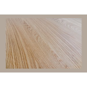 Table de salle à manger KANOVA 120 cm – Plateau rond en chêne clair et pied central design – Style contemporain