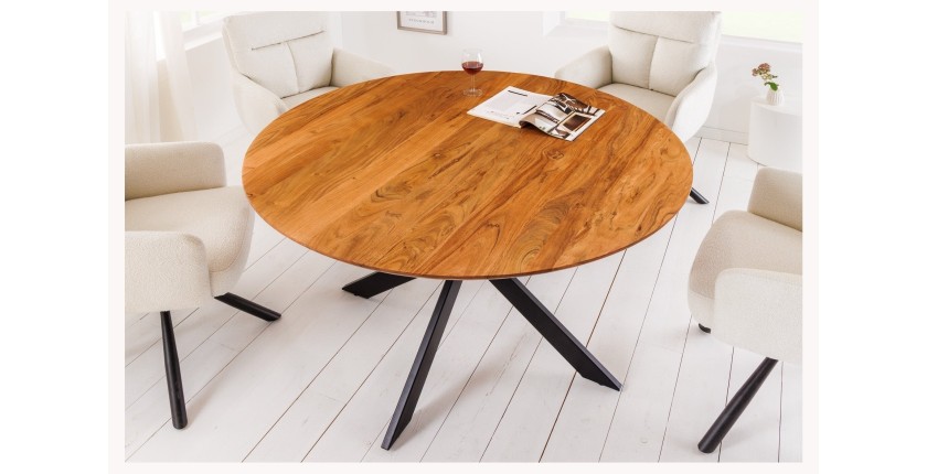 Table ronde SOLARA 130cm vu de haut