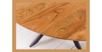 Zoom sur le plateau de la table SOLARA ronde 130cm
