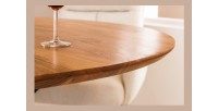 Zoom sur la tranche de la table SOLARA ronde 130cm
