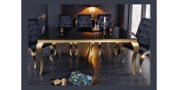 Table VELENA dorée 200cm vu de face