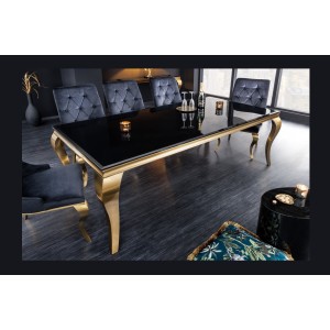 Table VELENA 180cm dorée mise en situation