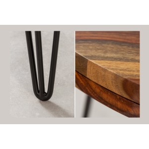 Zoom sur les détails de la table ORBO 80cm