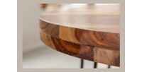 Zoom sur la tranche de la table ORBO 80cm