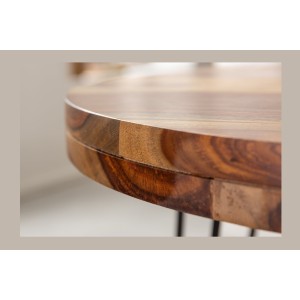 Zoom sur la tranche de la table ORBO 80cm