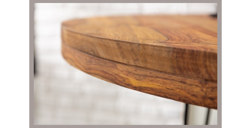 Zoom sur la tranche de la table ORBO 120cm