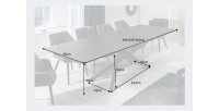 Table STELIX noire extensible jusqu'à 260cm dimensions