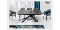Table STELIX noire extensible jusqu'à 260cm sans extension