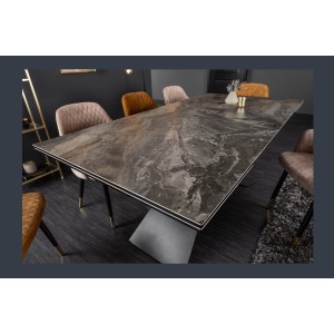 Table rectangulaire STELIX grise anthracite vu de côté