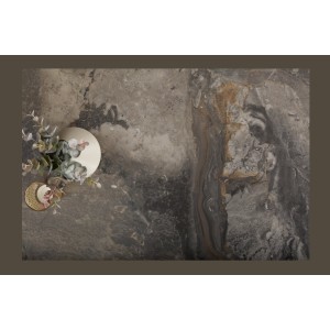 Zoom sur la texture de la table STELIX grise anthracite